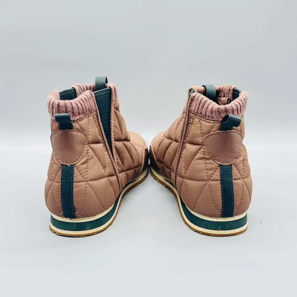 Teva Boots Womens Brown ReEmber Mid Quilted Insulated Winter Slip On Ankle Shoes